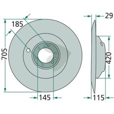 Stødtallerken 640069, en holdbar løsning til traktorbrug.