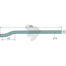 Pindearm Niemeyer 10729, en pålidelig komponent til landbrug.