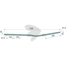 Venstredrejende pindearm 12662, for at sikre stabilitet.