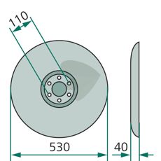 Glideplade 14472, konstrueret og designet til holdbarhed i skovarbejde.