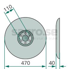 Ydre glideplade for at forbedre traktorens ydeevne og jordkontakt.