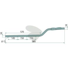 Pindearm 16565, fremstillet til at modstå hårde arbejdsforhold.