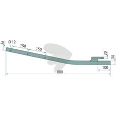 Aftagelig tapparm, praktisk og funktionel til forskellige landbrugsapplikationer.
