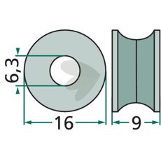 Nålerulle model 0326020000, ideel for optimeret funktion og holdbarhed.