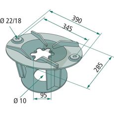 Ergonomisk skive 34678, designet til at lette landbrugets arbejdsprocesser.
