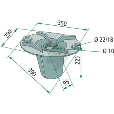 Kraftfuld skivemodel 34679, ideel til krævende jordbearbejdningsopgaver.