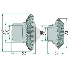 Højkvalitets koniske hjulsæt -06567375 og 06567377 for effektiv drift.