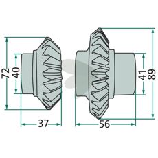 Komplet sæt af koniske hjul, perfekt til forskellige maskinbehov.