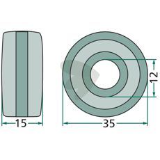 Løberulle 0464150, pålidelig del til landbrug og byggemaskiner.