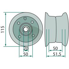 Komplet fælg til 3.00X4, perfekt til mange maskiner.