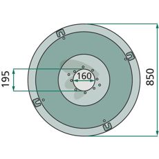 Tallerken 185 Galfré, designet til effektiv jordkraft og holdbarhed.