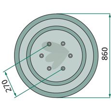 Holdbar glideplade 300170, ideel til forskellige landbrugsmaskiner og applikationer.
