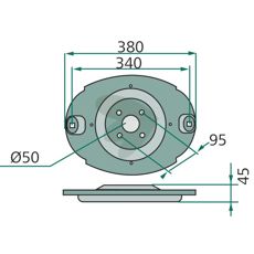 Anvendelig tallerken - 14990, robust og effektiv til forskellige landbrugsmaskiner.