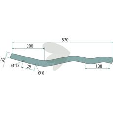 Nållarm venstre 60049, en nødvendig del til dybdegående arbejde.