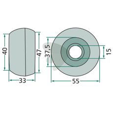 Kørerulle 0602521, øger ydeevnen i traktorer og entreprenørudstyr.