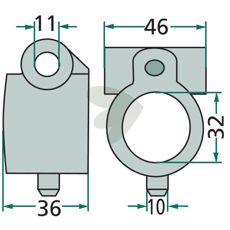 Leje komplet til pinholder, robust til landbrugets krav.