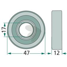 Rulle løs, ideel til tilpasning og reparation på maskiner i landbrug og håndværk.