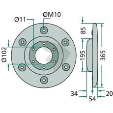 Støtteplade 6228357, en vigtig komponent til traktorer.