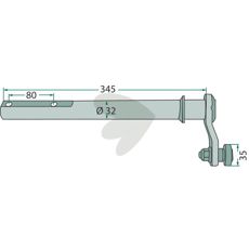 Styrestang 1.1037.830.610.00 sikrer pålidelig styrekontrol i køretøjer.