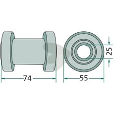 Hjulsnav 1.1043.042.540.00, sikrer optimal hjulrotation.