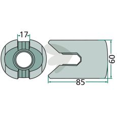 Kobling ældre 06580539, 1.1044.010.103.00, pålidelig og holdbar.