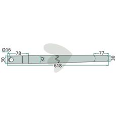 Aksel 06580623, 1.1045.050.101.00, essentiel for landbrugsmaskiner.