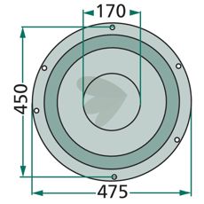 Stødtallerken 1.1074.010.133.00, robust og pålidelig for holdbarhed.