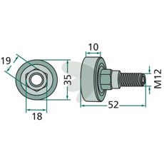 Komplet styrebold med rulle, forbedrer mobilitet og ydeevne.