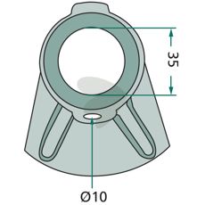 Låsestykke for ekstra sikkerhed og låseinstallation.