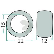 Kuglering til medbringerbolt, nødvendig for sikker montering af maskindele.