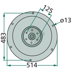 Støtteplade 6586949, giver stabilitet for landbrugsmaskiner.