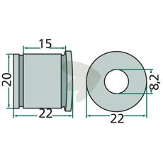 Skydningsbøsning af højeste kvalitet, perfekt til landbrug og entreprenørmaskiner.