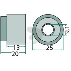 Holdbar skydningsbøsning for effektiv drift af traktorer og landbrugsmaskiner.