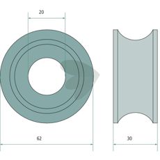 Bøsningsrulle 0924502700, ideel til opgradering af traktorer og entreprenørmaskiner.