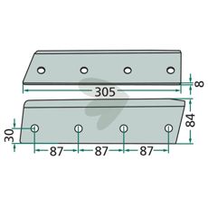 Kniv 0982200900, giver fremragende skæreydelse for landbrugsudstyr.