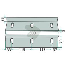Stempelkniv 0982250100, høj kvalitet og pålidelig til maskinbrug.