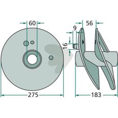 Kurveskive 101042, perfekt til kompatibilitet og holdbarhed.