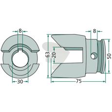 Kvalitets kobling 101047, der sikrer pålidelig maskinfunktion.