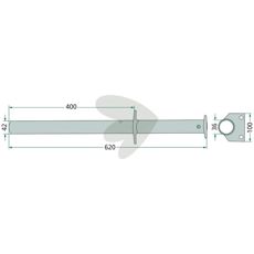 Lejerør-491794, en holdbar del til markmaskiner og traktorer.