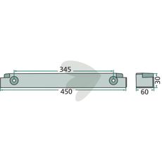 Glideskinne stempel 1110160207, sikrer glidende bevægelse i arbejdsmaskiner.
