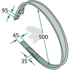 Skraper 1125420501 - ideel til landbrugs- og byggemaskiner