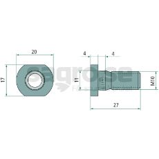 Skrue M10 x 22 - 119011, perfekt for at sikre stabile konstruktioner.