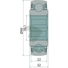 Yderlager med indvendig sekskant, designet for holdbarhed og præstation.