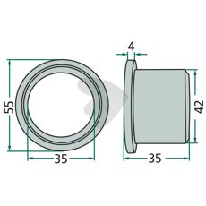 Kragbøsning 122724, nødvendig for effektiv drift inden for landbrug.