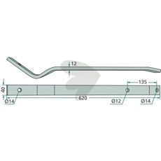 Tandarm Fella 123756, en pålidelig og holdbar del til landbrugsudstyr.