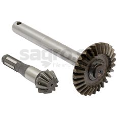 Skivehjul med pinjongaksel, ideelt til effektiv jordbearbejdning.