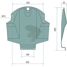 Slæbesko 425198, der tilbyder stabilitet og slidstyrke til dit udstyr.