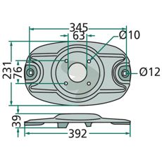 Elegant tallerken til servering af dine favoritretter.