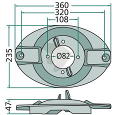 Krone tallerken med skrueforbindelse, effektiv og pålidelig til landbrug.