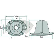 Holdbar tallerken med lynkobling, perfekt til professionel brug.